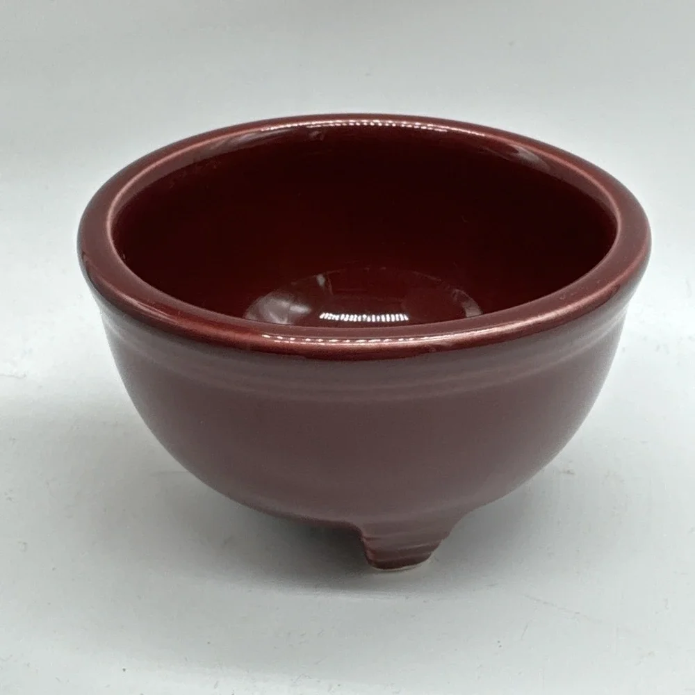 FIESTA Ware TRIPOD Dipping Candle Bowl CINNABAR Retired Item & Color 1998-2001